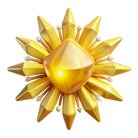 beautiful modern Yellow Sunburst Graphic with Soft Glow Transparent Background genuine png