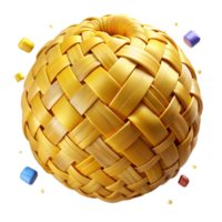 serene modern Butter Yellow Woven Straw Texture Isolated with Transparent Background and Rustic Charm genuine png
