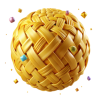 extraordinary minimalist Butter Yellow Woven Straw Texture Isolated with Transparent Background and Rustic Charm genuine png