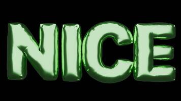 Inflatable Nice text on alpha background video
