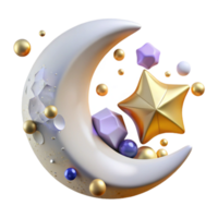 serene modern Crescent Moon Cutout with Soft Glow png