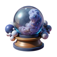 extraordinary abstract Crystal Ball Isolated with Swirling Smoke professional png
