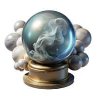 vibrant abstract Crystal Ball Isolated with Swirling Smoke png