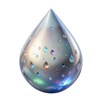 magnificent abstract Crystal Clear Water Drop with Transparent Background premium png