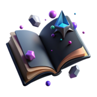 stunning artistic Dark Shadow of Open Book Isolated authentic png