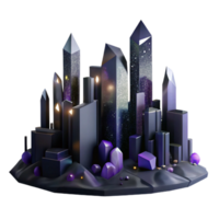 dramatic rustic Dark Shadowy City Skyline Silhouette Isolated professional png