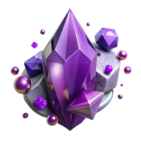 vibrant artistic Deep Purple Amethyst Transparent Background original png