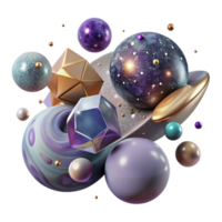 beautiful classic Deep Space Background with Faint Galaxies Isolated Element authentic png