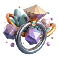 dramatic minimalist Diamond Ring Sparkling Gemstone Cutout Isolated genuine png