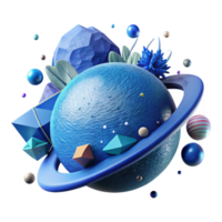 wonderful abstract Distant Planet Cutout with Blue Atmosphere original png