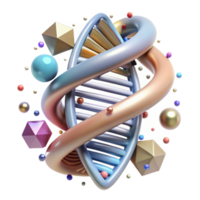 serene traditional Dna Double Helix Cutout with Detailed Structure authentic png