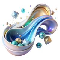 wonderful minimalist Dynamic Light Waves with Fluid Motion Cutout high quality png