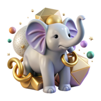 extraordinary creative Elephant Trunk Curled Up Cutout Transparent Background professional png
