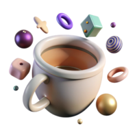 extraordinary abstract Empty Coffee Cup Isolated Element with Handle exclusive png