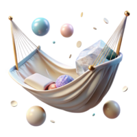 extraordinary contemporary Empty Hammock Swaying in Breeze Cutout Transparent Background high resolution png
