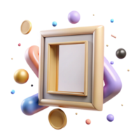 dramatic rustic Empty Picture Frame Isolated with Ornate Design detailed png