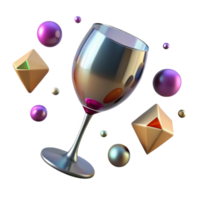 beautiful traditional Empty Wine Glass Angled View Cutout professional png