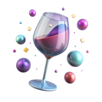impressive creative Empty Wine Glass Isolated Element with Stem png