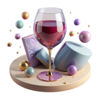 extraordinary abstract Empty Wine Glass Isolated Element with Stem original png