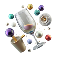 magnificent creative Empty Wine Glass Top View Transparent Background original png