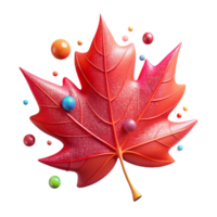 extraordinary abstract Falling Autumn Leaf with Wind Effect Isolated professional png