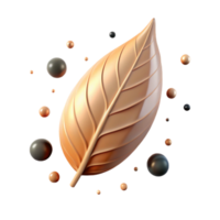 stunning rustic Falling Leaf with Shadow Effect Isolated professional png