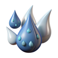 serene abstract Falling Rain Drops Backlit Transparent Background genuine png