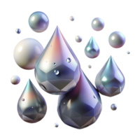 impressive abstract Falling Rain Drops Close Up Transparent Background professional png