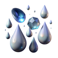 impressive abstract Falling Rain Drops Silhouette Transparent Background premium png