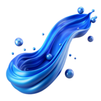 vibrant abstract Flowing Blue Water Stream Isolated Element high resolution png