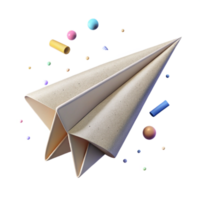 stunning traditional Flying Paper Airplane Side View Isolated high resolution png