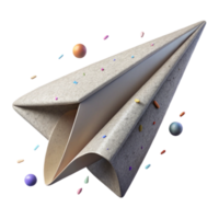 beautiful abstract Flying Paper Airplane Side View Isolated high quality png