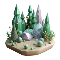 wonderful modern Forest Edge Transition Transparent Background Isolated Element professional png