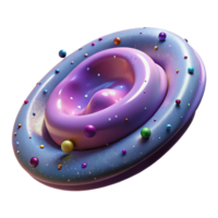 vibrant minimalist Galaxy Formation Simulation Isolated on Transparent Background with Density Waves detailed png