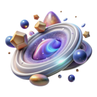 extraordinary minimalist Galaxy Formation Simulation Isolated on Transparent Background with Density Waves exclusive png