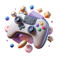 wonderful minimalist Game Controller Transparent Background with Buttons and Joysticks professional png