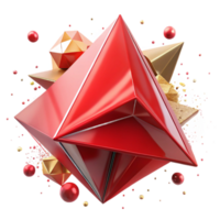 magnificent contemporary Geometric Red Triangle Transparent Background Element authentic png