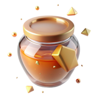 wonderful abstract Glass Jar with Honey Transparent Background Element png