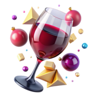 stunning rustic Glass of Red Wine with Stem Transparent Background Isolated authentic png