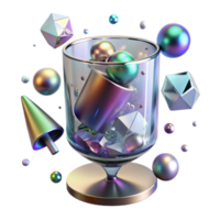 serene rustic Glass Texture Cutout with Transparent Surface png