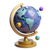 stunning classic Globe with Stand Angled View Isolated Element high quality png