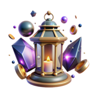 extraordinary modern Glowing Lantern Illuminating a Path in a Parallel Universe Isolated png
