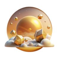 vibrant creative Golden Hour Sunset Sky Gradient Transparent Background high resolution png