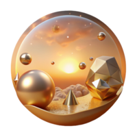 beautiful abstract Golden Hour Sunset Sky Gradient Transparent Background detailed png