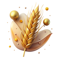 extraordinary classic Golden Wheat Stalk Close Up Isolated original png