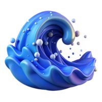 stunning classic Gradient Blue Ocean Wave Isolated Element exclusive png