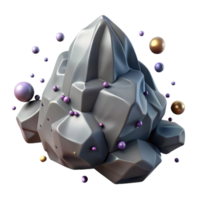 beautiful rustic Gray Rock Formation Isolated Element professional png