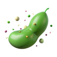 impressive modern Green Bean Stringless Isolated on Transparent Background high resolution png