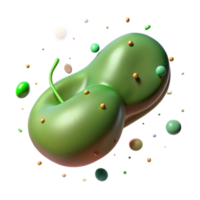 vibrant abstract Green Bean Stringless Isolated on Transparent Background high quality png