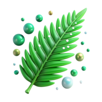 beautiful abstract Green Fern Leaf Cutout with Transparent Background high quality png
